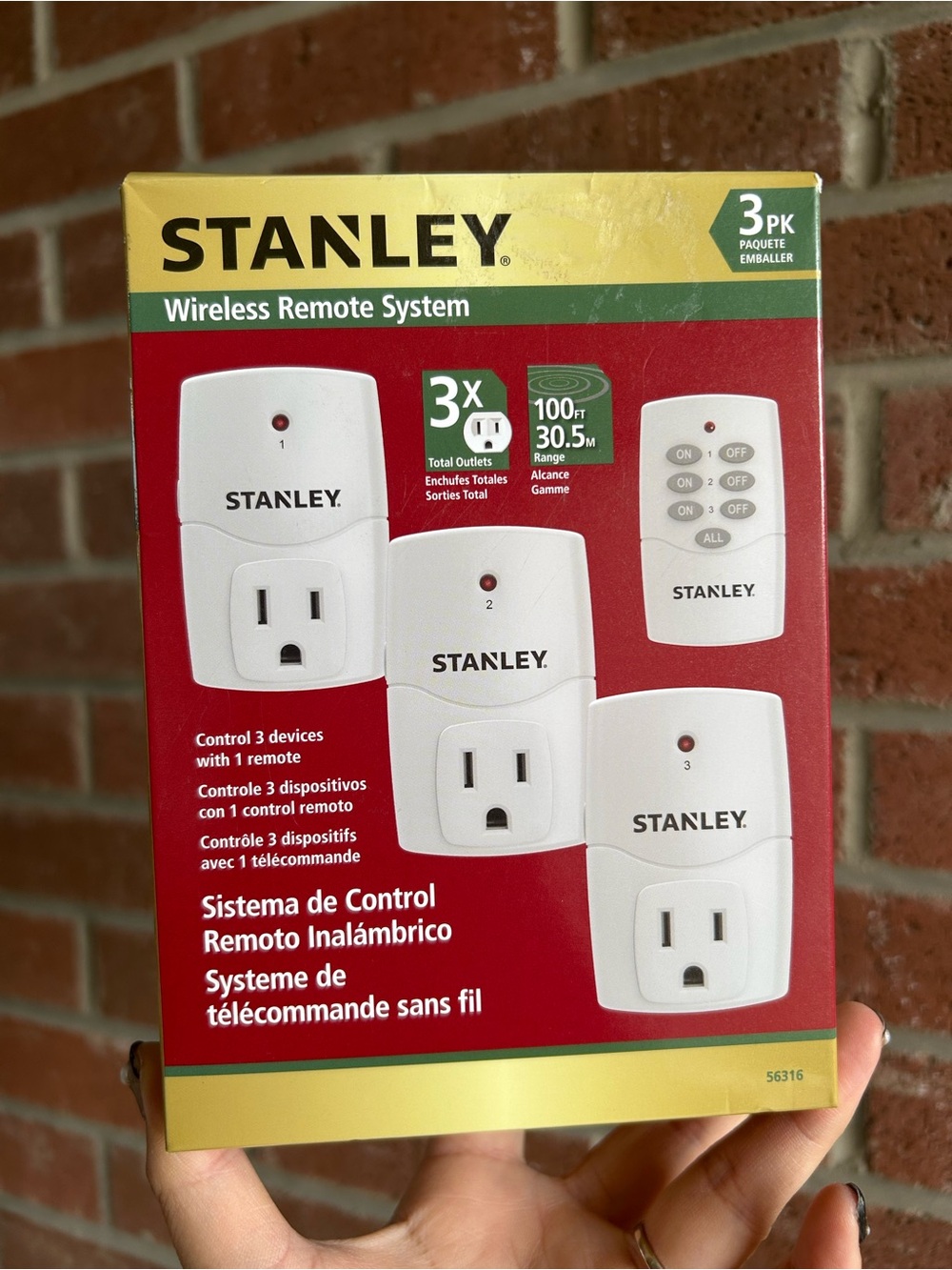 Stanley Wireless Remote Control System, White, 3 Each
